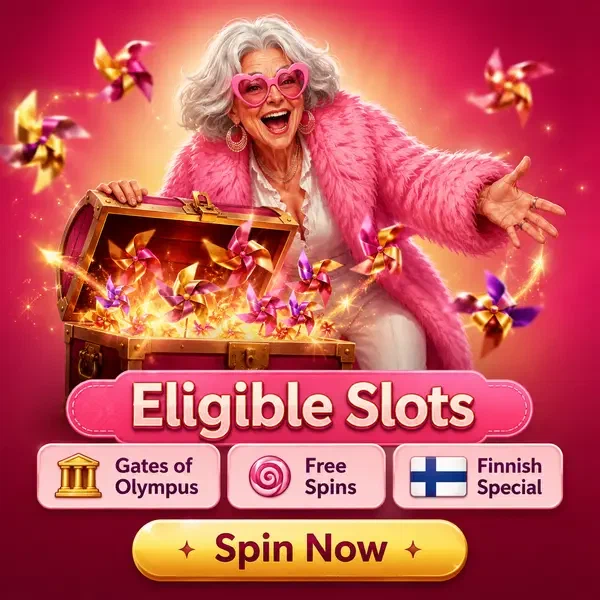 Oudere vrouw opent schatkist die gratis spins vrijgeeft bij In aanmerking komende Slots en Spinwaarden